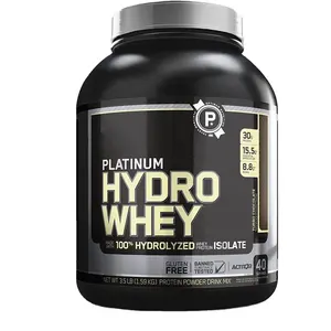 Polvo de proteína de hidrosuero de platino, 100% Turbo, sabor de Chocolate, hidrolizado, 2,16 libras