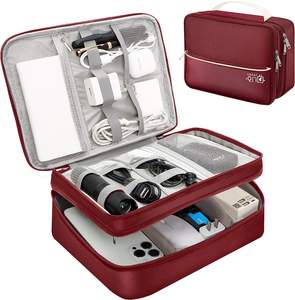 Estuche Organizador de Cables de Datos Portátil, Impermeable, de Doble Capa, para Accesorios de Viaje, Bolsa de Almacenamiento Digital, Muestra Gratis - Product Image 1