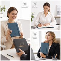 Individuelles Logo A5 Nubuk PU-Leder Notizbuch 100 Blatt Matt Soft-Touch Journal für Geschäftsgeschenke Executive Office Großhandel