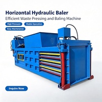 Presse à balles horizontale à commande PLC pour bouteilles en PET, machine à balles pour bouteilles en plastique