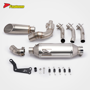 Système d'échappement pour moto Yamaha <span class=keywords><strong>MT09</strong></span> en acier inoxydable, montage bas, coupe courte oblique, silencieux nid d'abeille 60 mm, 2014-2024, style agressif - Product Image 6