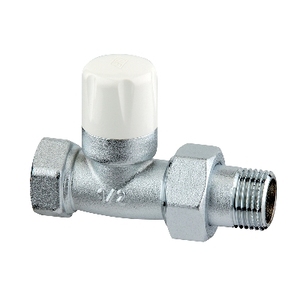 Valvola di riempimento da 3/8 di pollice con connessione diritta in ferro e manopola bianca per l'approvvigionamento idrico - Product Image 1