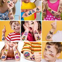 Autocollants de tatouage temporaires imperméables pour enfants, transfert à l'eau personnalisé