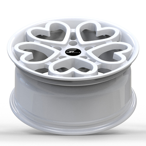 Velg Mobil Desain Baru Bentuk Hati Bahan Alloy 17x8 Inch Forged untuk Bmw 5x120 Warna Putih Aluminium untuk Mobil Penumpang # JM7140 - Product Image 2