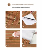 Papier peint auto-adhésif moderne pour cuisine et salle de bain, grille à fentes tridimensionnelle XPE décorative pour mur intérieur