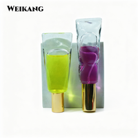 Flacon de parfum en verre irrégulier de 10 ml avec bille roulante et bouchon à vis en aluminium