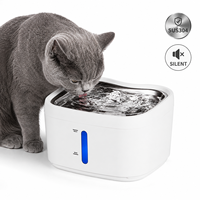 Fuente de Agua para Gatos de Acero Inoxidable 304, Silenciosa, de 2.5L, con USB, Dispensador de Agua para Mascotas, Venta al Por Mayor
