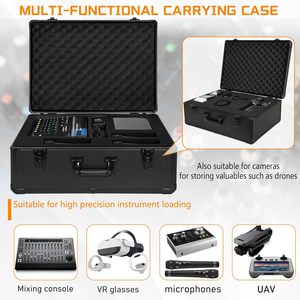 Estuche de Transporte de Aluminio de 23 Pulgadas (23 <span class=keywords><strong>x</strong></span> 16.5 <span class=keywords><strong>x</strong></span> 8.8 Pulgadas) Ideal para el Transporte de Micrófonos y Equipos de Cámara, Estuche para Mezcladora de DJ - Product Image 5