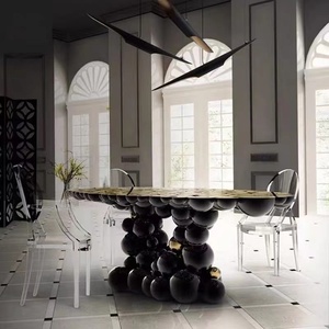 Banquete de hotel chino de lujo, mesa de bola dorada multifuncional para restaurante, a la moda real, 2022