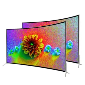 Guangdong Supplier Curved TV Television In Bulk 70 65 55 32 Inch LED LCD Smart Android TVs Set