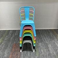 Chaises d'étude durables, résistantes aux intempéries, colorées, légères, empilables, en plastique, pour l'extérieur, le jardin et les événements de fête d'anniversaire