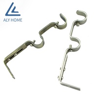 Supports de tringle à rideaux contemporains en alliage d'aluminium, réglables, durables et robustes, accessoires pour la maison et le salon