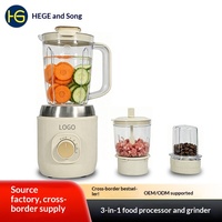 3-in-1 Multifunctionele Elektrische 800W 3-Snelheden Fruit- en Groentenblender Sapcentrifuge Voedselverwerker Hakselaar Vleesmolen Plastic