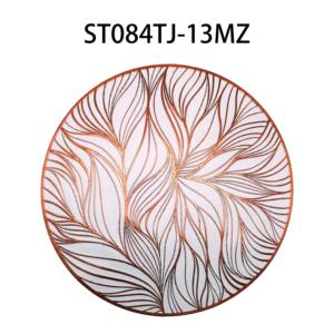 Vente en gros Décorations de table en cuir artificiel PVC marron Napperons et sous-verres avec tapis d'égouttage Type de tampon pour bols et tables - Product Image 2