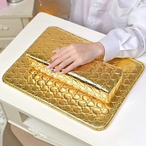 Vente chaude Imperméable <span class=keywords><strong>Rouge</strong></span> PU Coussin Poignet Coussin Accoudoir Avec Tapis Nail Art Coussin Main Oreiller pour Manucure - Product Image 1
