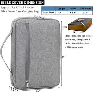 Funda bíblica de alta calidad de Source Factory con muestra gratuita para mujer/Estuche bíblico grande/Estuche de transporte para libros con bolsillo con cremallera - Product Image 4