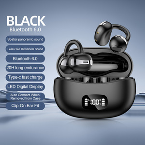 Auriculares Inalámbricos con Clip a Prueba de Fugas, Bluetooth 6.0 de Baja Latencia, Pantalla LED de Energía, Auriculares Deportivos con Clip Abierto - Product Image 6