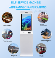 à commande automatique pour PC à écran tactile debout de 32 pouces, Kiosque interactif d'imprimante Android POS en libre-service