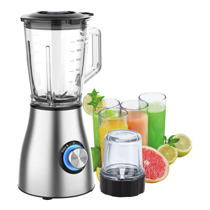 Cafulong 2 in 1 600w Kitchen Appliances Heavy Duty Commercial Mixer Smoothie Juicer Food Processor Silver Crest Blender