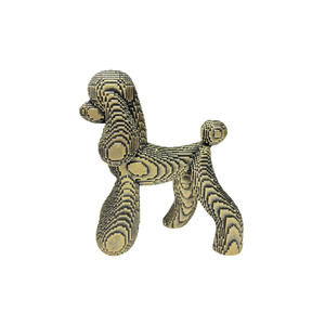 Escultura de Poodle Moderna, de Lujo Ligero, Artística y Personalizada, Adorno para el Hogar, Resina Epoxi, Arte Popular, Artesanía, Lindo Animalito - Product Image 5