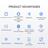 Escáner de Códigos QR de Alto Rendimiento Z92, Lector NFC Móvil Android POS para Recarga de Crédito Telefónico