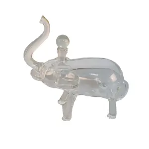 हस्तनिर्मित उच्च बोरोसिलिकेट हाथी के आकार का डिकैन्टर, स्टाइलिश डिजाइन के साथ अनोखा वाइन एरेटर