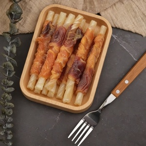 חטיפי לעיסה לחיות מחמד בסיטונאות OEM ODM, מקלות עור פרה עטופים בעוף וברווז, חטיפי כלבים לאימון פנים וחוץ, חטיפים יבשים לכלבים - Product Image 3