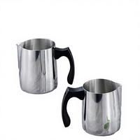 Pichet à lait barista classique personnalisé en acier inoxydable écologique, mousseur à lait pour latte art, chauffe-tasse, pot à café