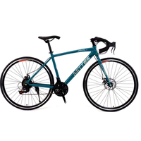Vélo de course sur route de haute qualité, en aluminium et fibre, 21 vitesses, 700C, en acier haute teneur en carbone, pour hommes