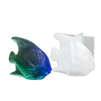 Molde de resina de silicona para colgante de pez Koi, moldes de resina de silicona para colgante de pez dorado, DIY, M3336