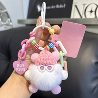 Pendentif en peluche de dessin animé Coal Monster, modèle porte-clés DIY T-088, jouet en peluche mignon, breloque pour sac, sac à dos, téléphone
