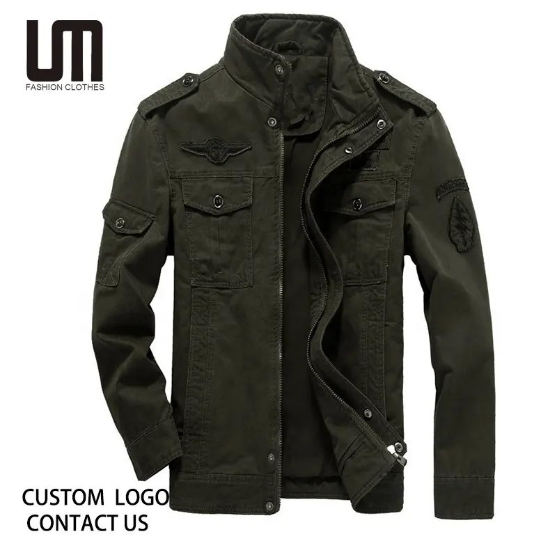 Liu Ming Custom Wholesale 2024 Autumn Winter Men Clothing Cotton Plus Size Bomber Jacket Male Brand Windproof Coat