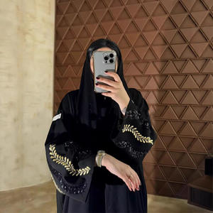 Zifeng OEN Новая мода ближневосточный Дубай Арабский мусульманский Женский вышитый бисером халат Абая - Product Image 4