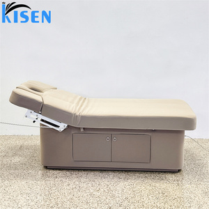 Kisen Modern Beauty Salon Spa Massage Bed <b>Table</b> Hot Sale Synthetic Leather Facial Massage Bed with Storage Traditional Design - Product Image 4