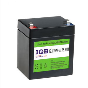 Bateria LiFePO4 IGB de 12.8V 6Ah com Carregamento Rápido, 2000 Ciclos, Garantia de 3 Anos, 76.8Wh, para Arrancador de Emergência e Cadeiras de Rodas Elétricas - Product Image 1