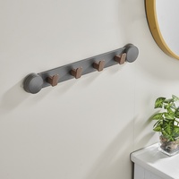 Porte-manteau mural moderne à trois crochets, style crème, pour porte ou mur, adhésif robuste sans perçage