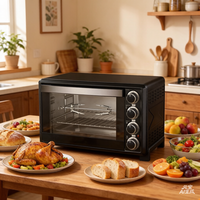 Four à convection professionnel au design moderne, 45L, aluminium, 2000W, four de cuisine encastrable pour boulangerie, pain, gâteau, pizza