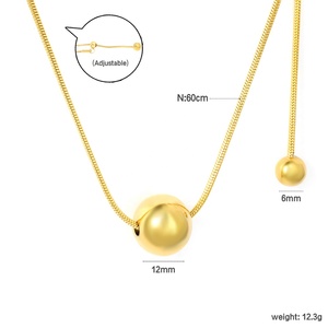 Collier personnalisé en acier inoxydable avec pendentif cœur et perle unique, bijoux de mode, collier ras-du-cou classique à double chaîne - Product Image 3
