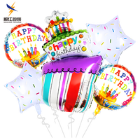 Ballon en feuille d'hélium joyeux anniversaire ensemble pour adulte dans la lettre d'espagnol pour la décoration d'anniversaire fête fournitures de vacances