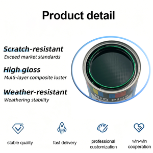 Peinture de finition automobile 1K vert jaunâtre - Revêtement résistant à l'humidité et à l'eau |   Finition brillante et séchage rapide pour la réparation automobile - Product Image 2