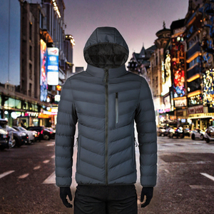 Chaqueta Acolchada con Capucha para Hombre, Chaqueta de Invierno con Relleno Alternativo a Plumón - Product Image 2
