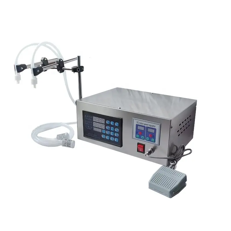 Single Nozzle Automatic Pedal Control Peristaltic pump Drive Desktop Small Liquid Bottle Filling Machine Filler