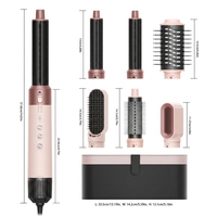OEM Styler capillaire 6-en-1 ionique pour boucler et lisser, avec moteur sans balais, infusé de céramique et de tourmaline, faible bruit, en cuir de luxe, français