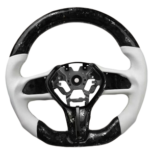 พวงมาลัยหนังเรียบแบบคาร์บอนไฟเบอร์เย็บด้ายสีเทา รุ่นยอดนิยมสำหรับรถยนต์อินฟินิตี้ คิว50 - Product Image 1