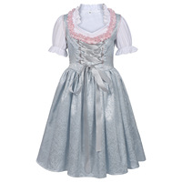 Ensemble de costume Dirndl pour femme à imprimé animal Oktoberfest 2025, avec bretelles d'aileron réglables, Lederhosen, robe bavaroise 100% polyester