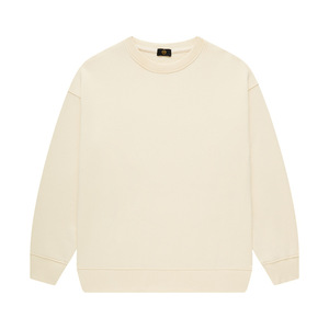 Sweat-shirt décontracté <span class=keywords><strong>à</strong></span> col rond pour enfants, coupe ample, en coton doublé polaire 300 GSM, couleur unie <span class=keywords><strong>taupe</strong></span> et blanc, avec logo personnalisé, vente en gros, haute qualité - Product Image 2