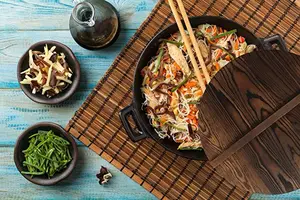 गैर छड़ी गहरे काले फ्राइंग पैन और कड़ाही चीनी lids के साथ गैर छड़ी फ्राइंग पैन - Product Image 5