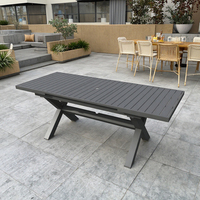 Offre Spéciale Table à manger moderne en métal aluminium personnalisable colorée pour Restaurant hôtel école entrepôt salle de sport ferme entrée