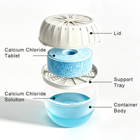 Boîte absorbante d'humidité réutilisable en chlorure de calcium solide pour placard, armoire et rangement