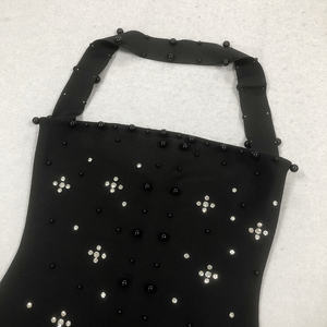 C3840 Migugarment vestido de fiesta bordado con cuentas de diamantes de imitación de alta calidad Sexy corte alto sin espalda vendaje Maxi vestido para Layies - Product Image 6